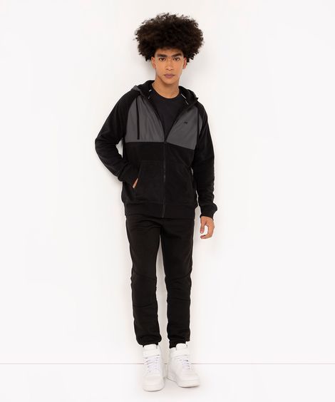 calça jogger com bolsos esportiva preto