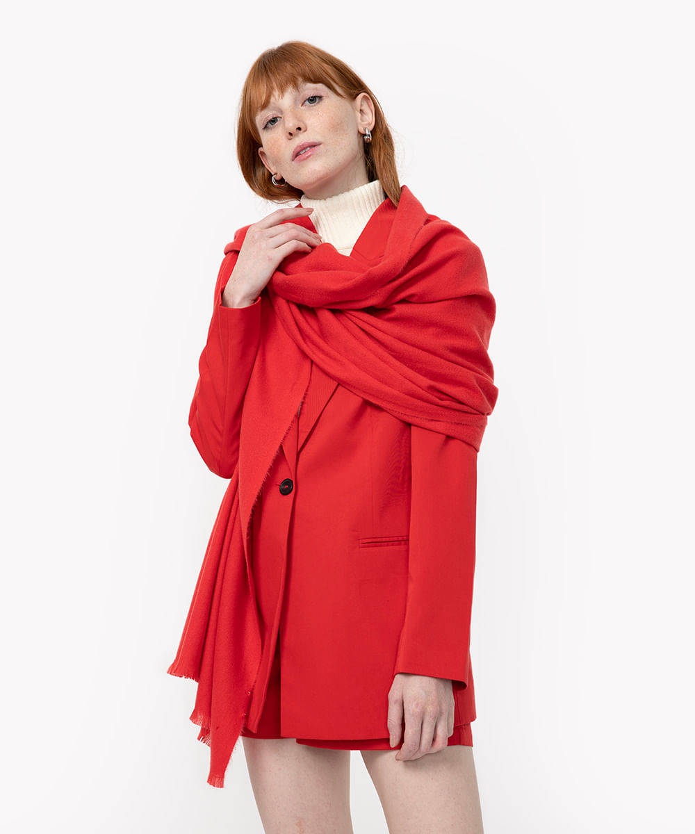 cachecol básico - vermelho