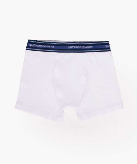 cueca infantil boxer de algodão lupo branco