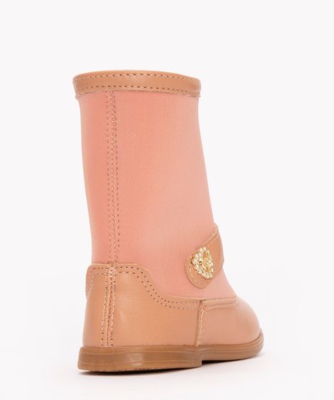 bota infantil molekinha  cano baixo bege