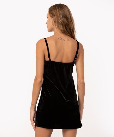 vestido curto de veludo  preto