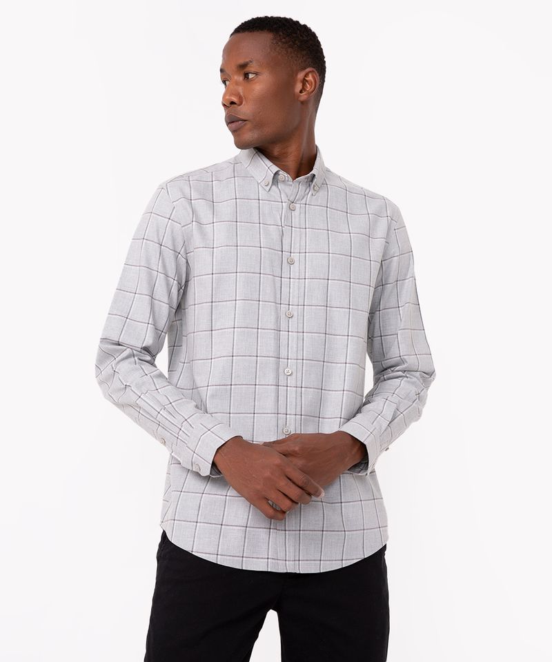 Camisas xadrez casual de contraste estilo inglaterra, 100% algodão, manga  comprida, camisa xadrez padrão, de