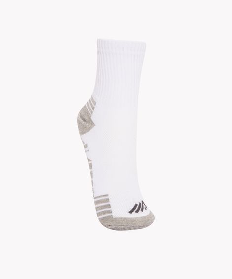 par de meia de poliamida cano médio esportivo branco