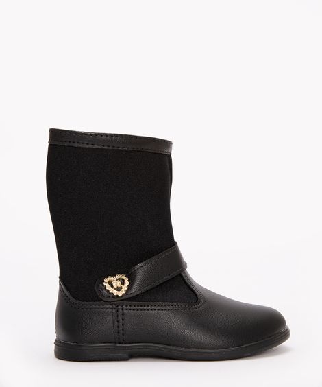 bota infantil molekinha  cano baixo preta