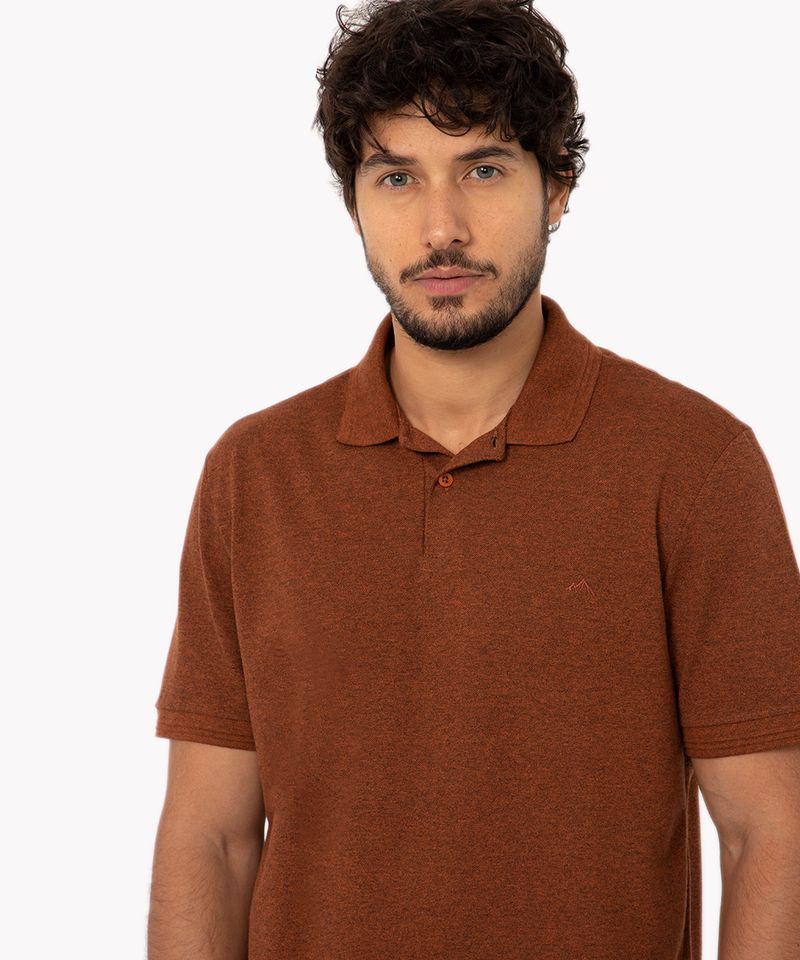 polo comfort básica de piquet terracota - C&A