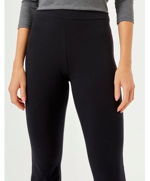 Calça Longa Bailarina Cotton Preto Zinzane