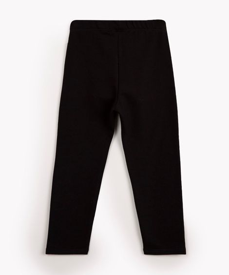 calça legging infantil forrada felpuda preta