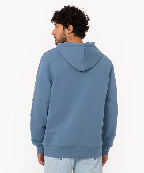 blusão de moletom com capuz heat wave azul