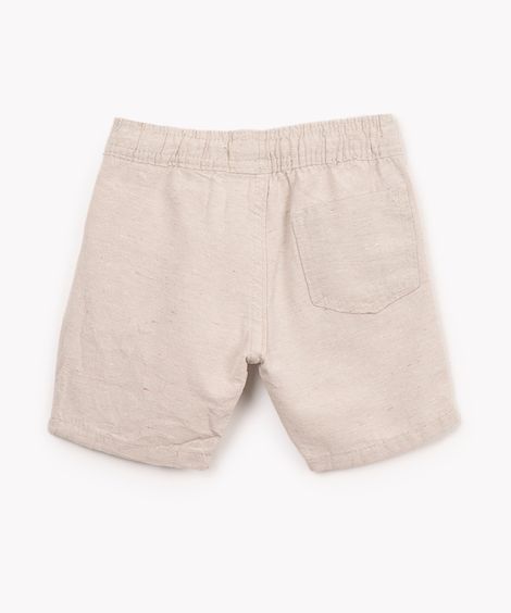 bermuda infantil com bolsos bege claro