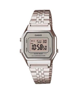 relógio casio visor digital vintage LA680WA-7 prata