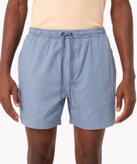 bermuda de sarja com cordão azul médio