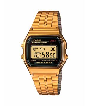 relógio casio visor digital vintage A159WGEA-1 dourado