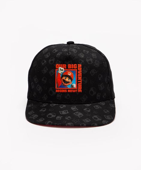 boné infantil aba reta mario preto