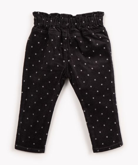 calça clochard infantil estrelas cinza escuro