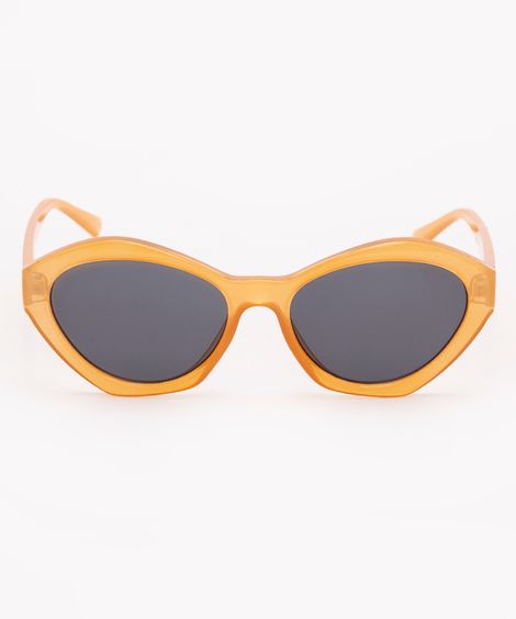 óculos de sol oval laranja