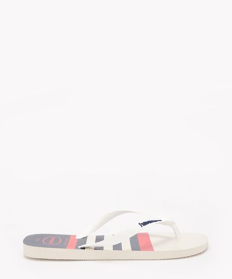 chinelo havaianas top nautical branco