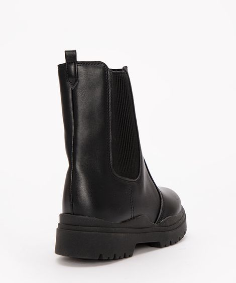 bota infantil chelsea cano alto molekinha preto