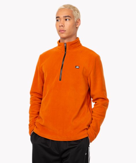 jaqueta polar fleece gola alta laranja