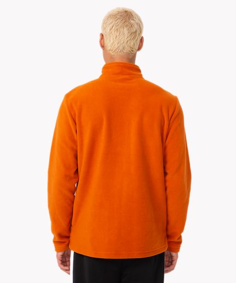 jaqueta polar fleece gola alta laranja