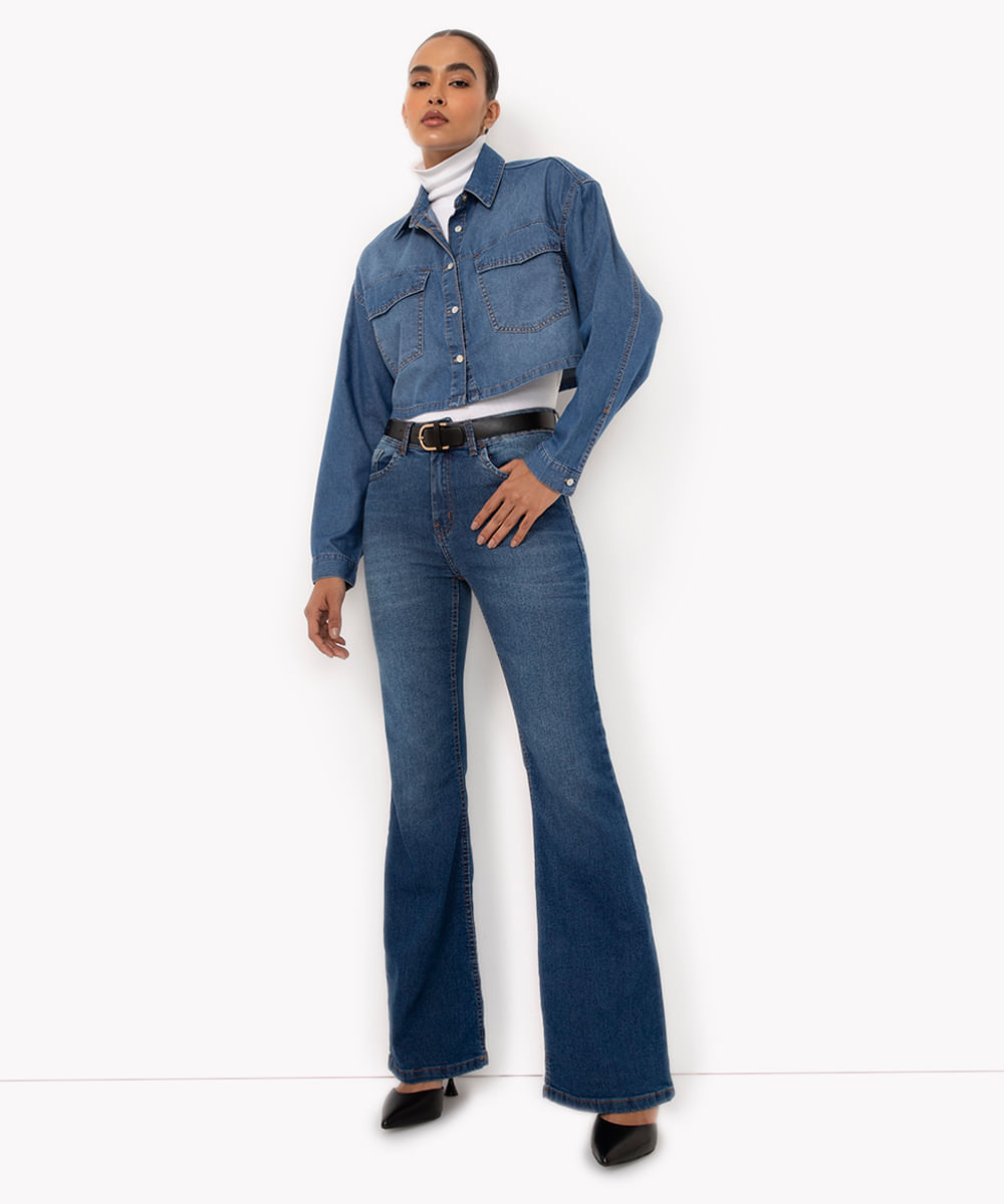 calça jeans macaw skinny cintura alta jane 7864 azul - C&A