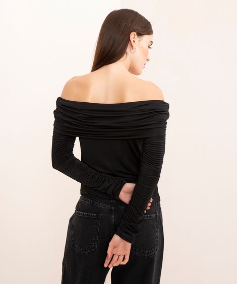 blusa de malha manga longa mindset preto