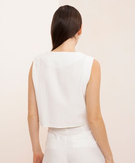 colete alfaiataria mindset off white