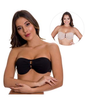 KIT 2 Sutiãs Plus Size Tomara Que Caia com Bojo + Extensor Moda de Baixo -  V162