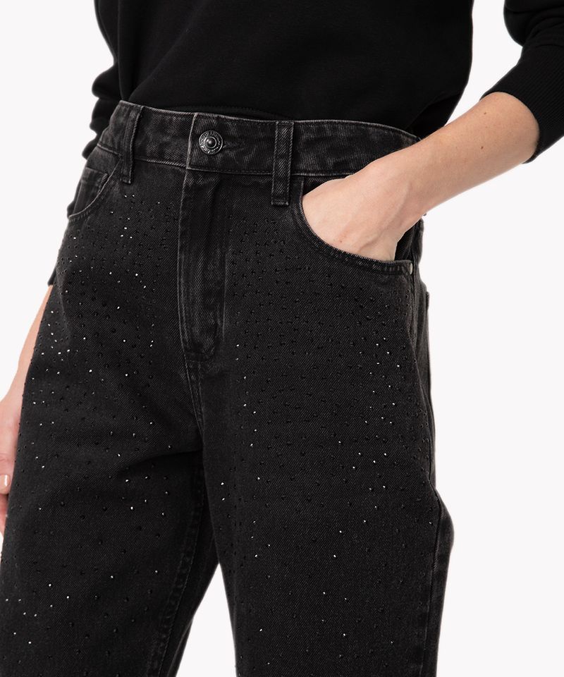 calça jeans preta com brilho - youcom: vem cá conferir suas peças