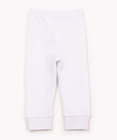 calça legging infantil básica off white