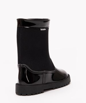 bota infantil cano longo molekinha preto