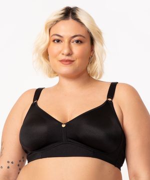 sutiã plus size sem bojo e aro delrio preto