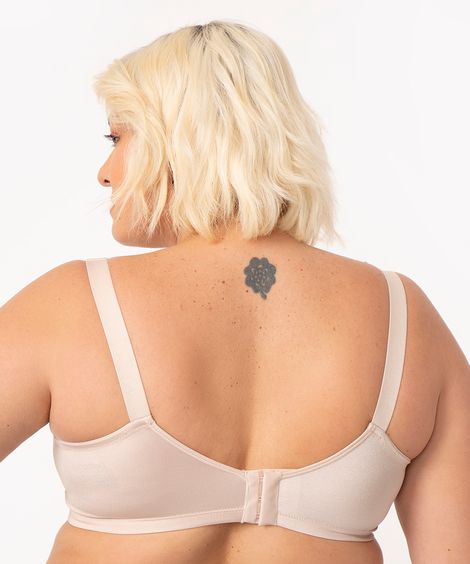 sutiã plus size sem bojo e aro delrio bege