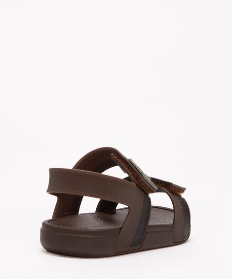 sandália infantil com velcro cartago marrom