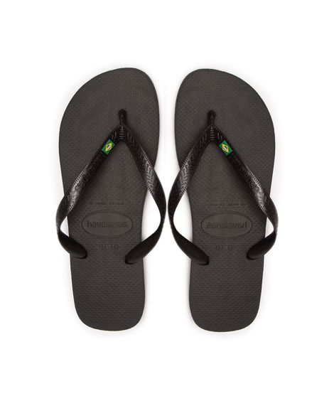 chinelo havaianas brasil preto