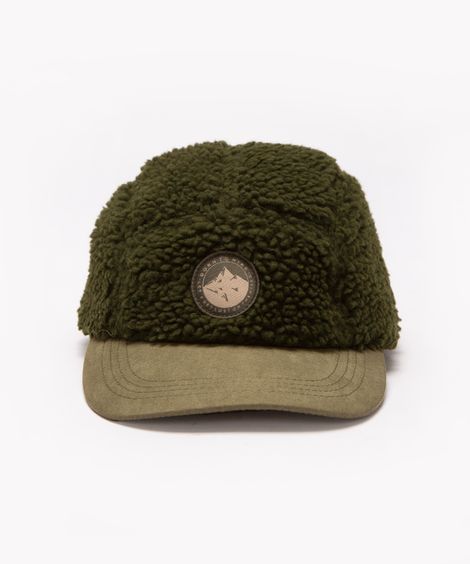 boné aba reta sherpa com bordado verde militar
