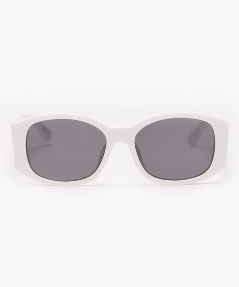 óculos de sol oval branco
