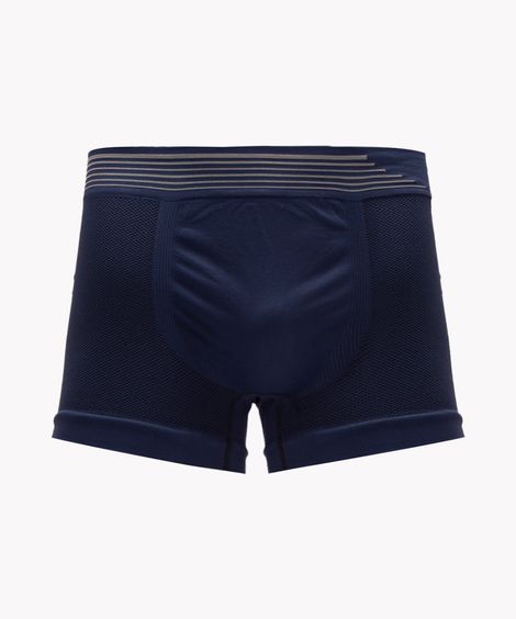 cueca boxer de microfibra sem costura azul marinho