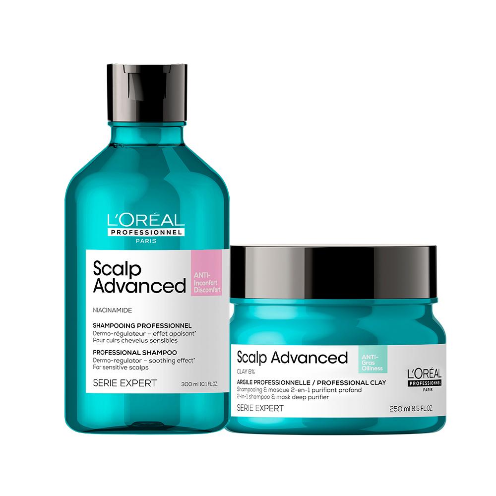 Kit LOréal Professionnel Serie Expert Scalp Advanced - Shampoo e Máscara de Tratamento 2 em 1 250ml