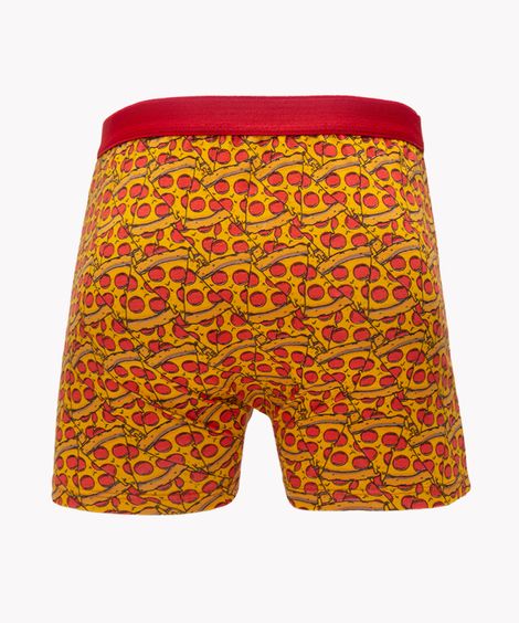 cueca boxer de algodão pizza vermelha