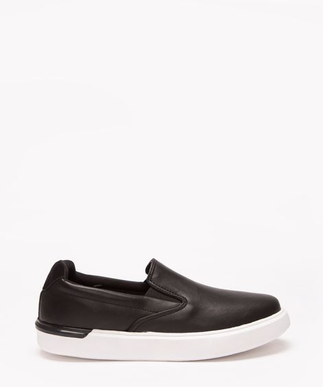 tênis slip on com recorte oneself preto