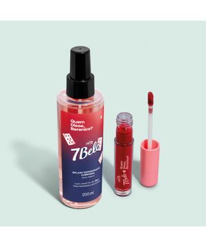 Combo 7Belo Body Splash Desodorante Colônia 200ml com Gloss Labial Explosão de Framboesa 4ml