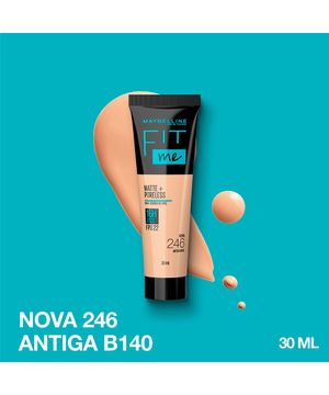 base líquida maybelline ny fit me matte fps 22 cor 246 antiga b140 30ml único