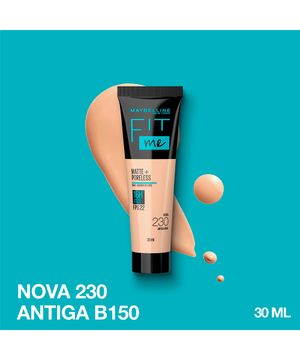 base líquida maybelline ny fit me matte fps 22 cor 230 antiga b150 30ml único