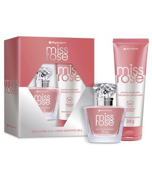 kit presente phytoderm miss rose deo colônia 75ml + creme acetinado 200g único