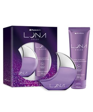 kit presente phytoderm luna dolce deo colônia 50ml + creme acetinado 200g único