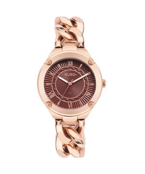 Relógio Euro Feminino Chains Rosé - EU2035YTK/4J