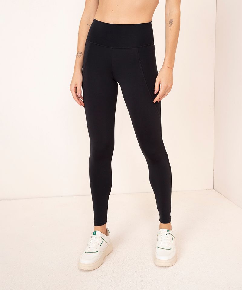 calça legging com bolso mindset sport + sustentável preta