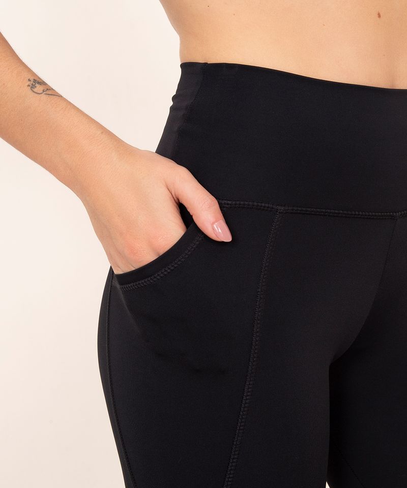 Calça Legging Plus Size Athletic Power com Bolso Preto - Preto