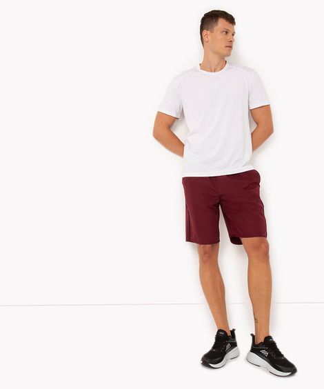 bermuda masculina esportiva com nervuras vinho