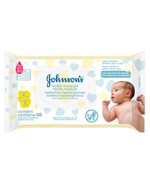 Lenços Umedecidos Johnson’s Baby RecémNascido Sem Fragrância